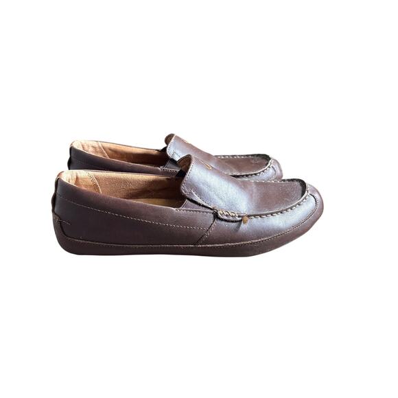Mens Olukai Dark Brown Leather Loafer Size 11 main image 5